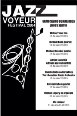 Cartel oficial de la 2ª edición del Jazz Voyeur Festival, celebrada en 2005