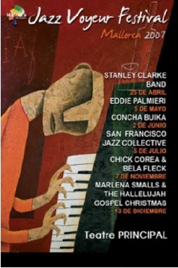 Cartel oficial de la 5ª edición del Jazz Voyeur Festival, celebrada en 2008