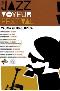 Cartel oficial de la 6ª edición del Jazz Voyeur Festival, celebrada en 2009