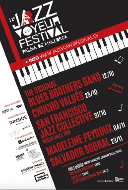 Cartel oficial de la 11ª edición del Jazz Voyeur Festival, celebrada en 2018