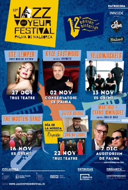 Cartel oficial de la 12ª edición del Jazz Voyeur Festival, celebrada en 2019
