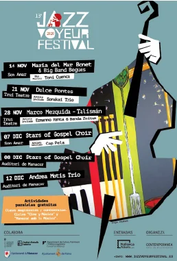 Cartel oficial de la 13ª edición del Jazz Voyeur Festival, celebrada en 2020