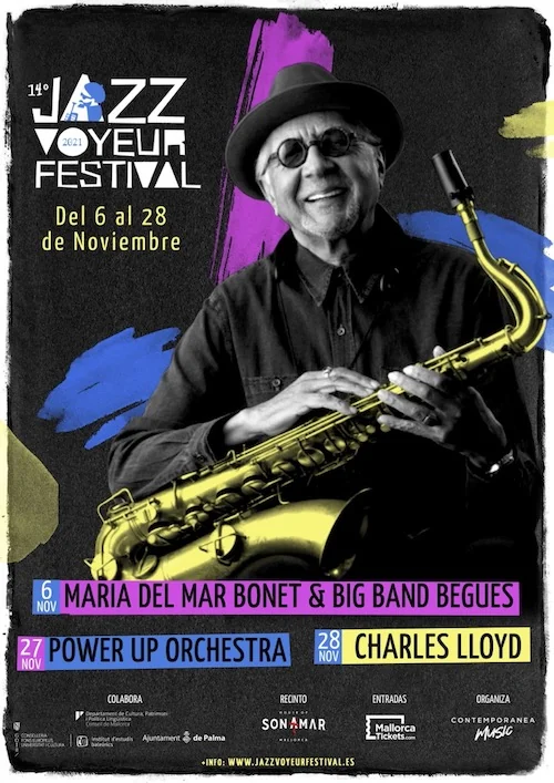 Cartel oficial de la 14ª edición del Jazz Voyeur Festival, celebrada en 2021
