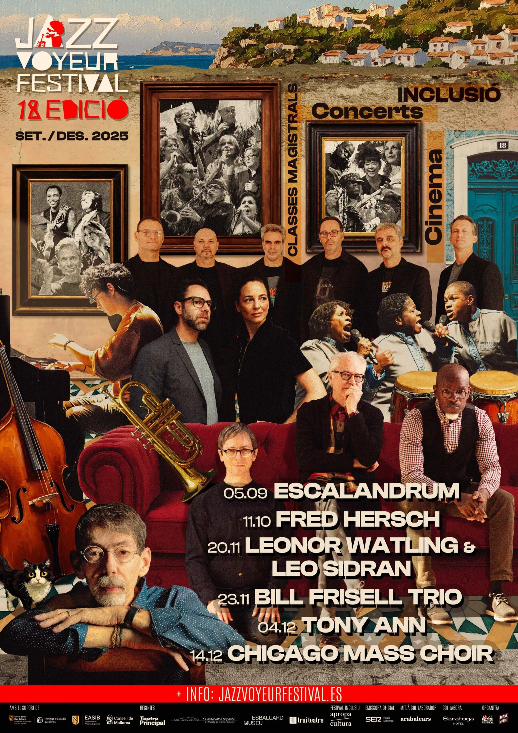 Cartel oficial de la 18ª edición del Jazz Voyeur Festival, celebrada en 2025